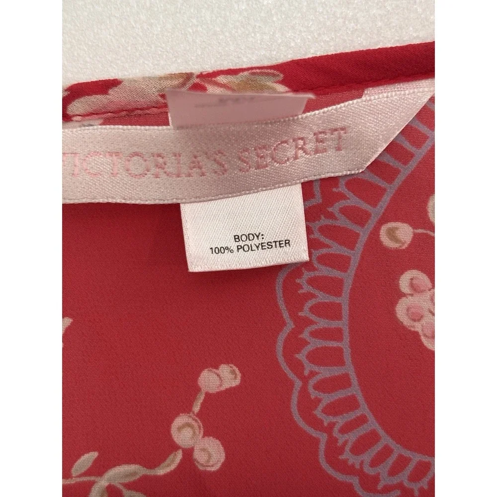 Victoria's Secret Raspberry Pink Peignoir Set Nightie and Robe M Babydoll 0444